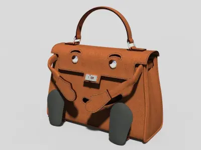 Hermes Kelly Doll Bag Low-poly 3D model