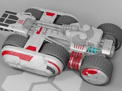 Sci-Fi Military Vehicle 3D model from CGTrader