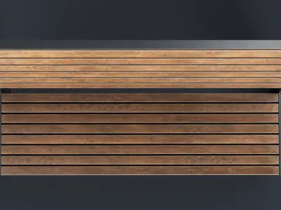Modern Outdoor Bench 8 PBR Game Ready Low-poly 3D model