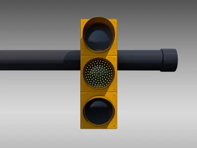 Intersection Traffic Light and Camera 3D model