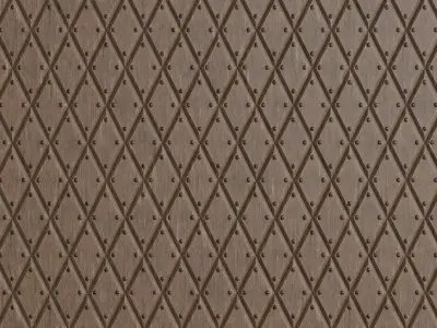 Diamond Pattern Studded Medieval Wood Panels PBR Seamless Texture