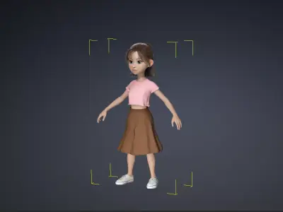 cute girl  3D model
