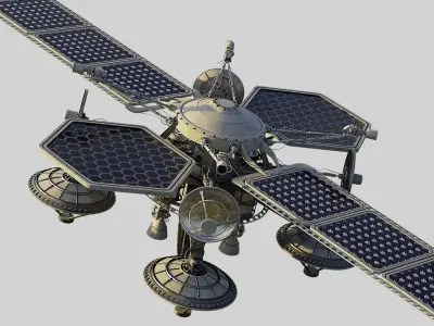 scifi satelite 3D model