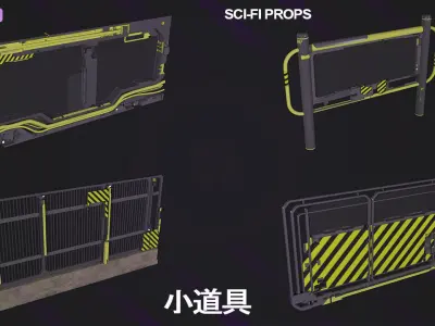 SCI-FI props 3 3D model