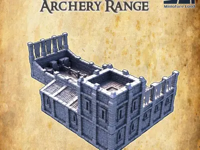 Imperial Archery Range  Tabletop Terrain 28MM 3D print model 3D print model