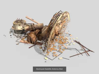 Set Of Post-Apocalyptic Objects 3D Model Pack