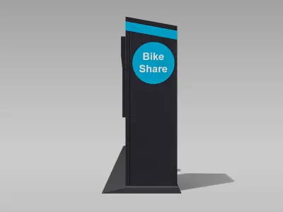 Bike Station Low-poly 3D model