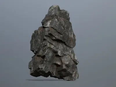 Stone rock Low-poly 3D model get