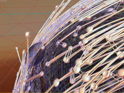 Stratostator ball in desert 3D model