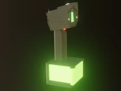 spikedefuser light emitting from box Free 3D model