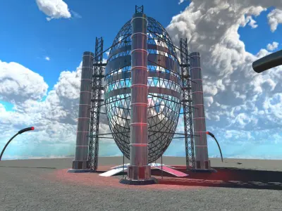 Sci-Fi Building 2 3D model