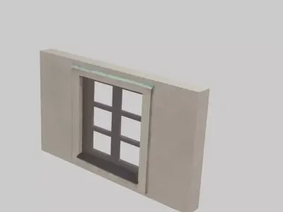 wall with window Free 3D model