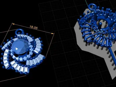 Baguette Pendant 3D print model