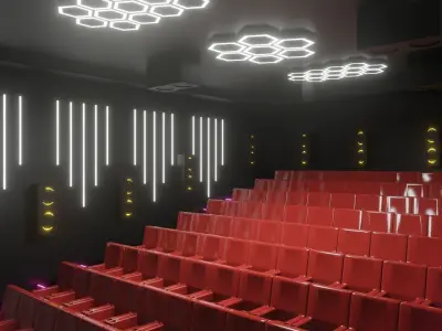 Theater cinema room 3D model
