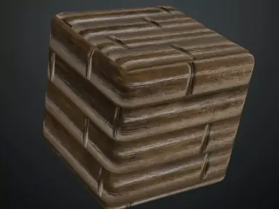 Polished Dark Bamboo Wood Planks PBR Seamless Texture