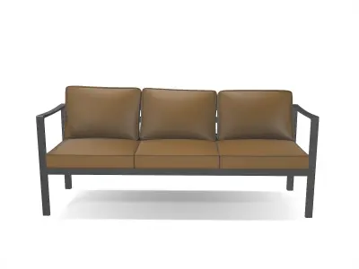 out bench sling fabric 002 Low-poly 3D model