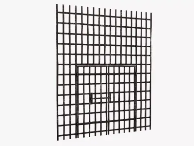 Medieval Door Low-poly 3D model