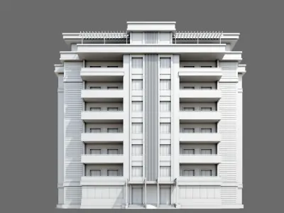 Residental Building ID040 3D model