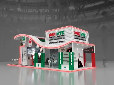 Exhibition Stand  13 x 6m Height 400 cm All Sides Open 3D model  3D model