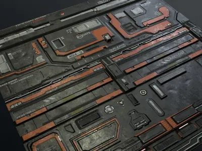 Trim Sheet  Sci-Fi  Environment Texture