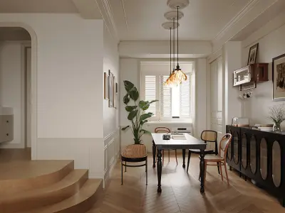 Modern French living room 3D model