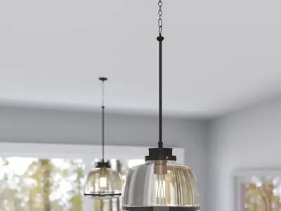 Lupe 1 - Light Single Schoolhouse Pendant 3D model