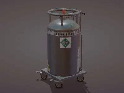 Gas tank Low-poly 3D model
