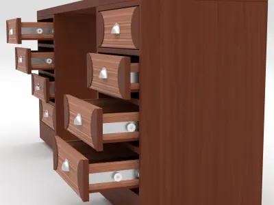 Office Table 3D model shop