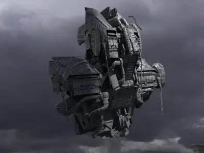 Prometheus Ship architecture 4 3D model