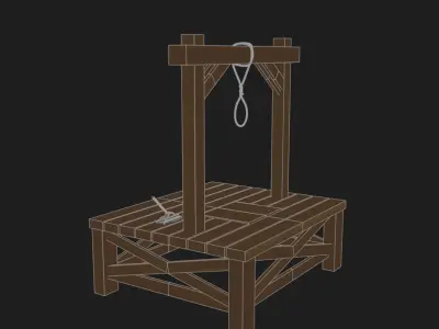 LowPoly  Middle Ages Objects Of Execution  Free low-poly 3D model