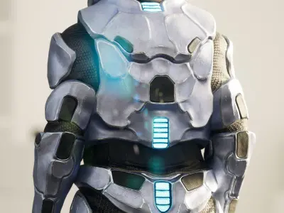 Atlas - Rigged Sci-Fi Character Low-poly 3D model