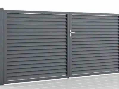 Aluminum Driveway Gate -Model 1- 3D model