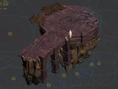 Magma Rift - Round Platform 01 3D model