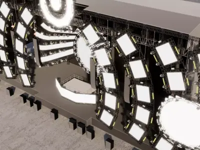 Ultra Music Festival 2014 Stage 3D model