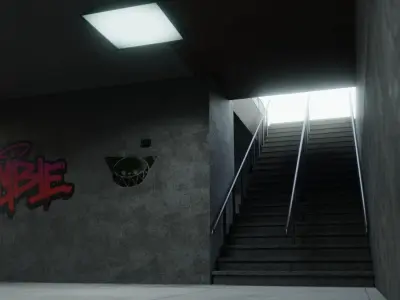 Underground Parking Model 3D model