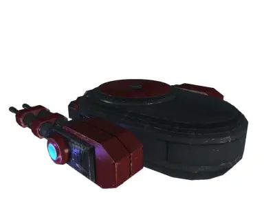 Turret-drone sci-fi low poly Low-poly 3D model