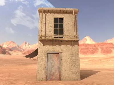 Afghan Old House Low-poly 3D model