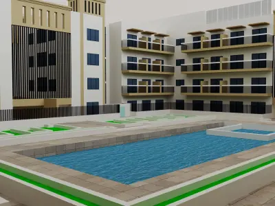 Roxana Residence Dubai Low-poly 3D model