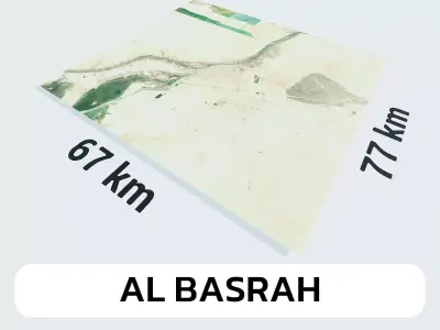 Al Basrah Iraq City Landscape 3D Model 3D model