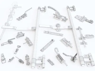 Door latch vol 01 3D model