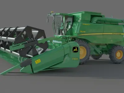 John Deere T670i Harvester 3D model
