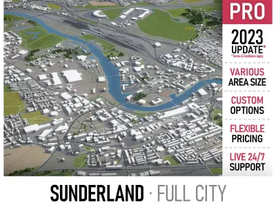 Sunderland Low-poly 3D model