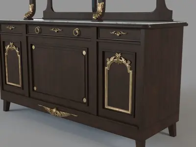 Antique Cabinet 3D model
