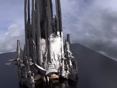 Sci Fi Wraith Satellite City MasterTower 3D model