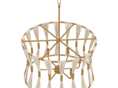 Capital lighting Bianca  Rope Brass Pendant Ceiling Light 3D model