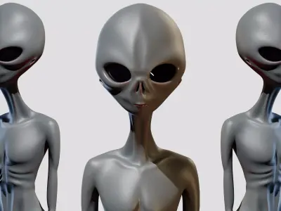 Gray alien - Extraterrestrial 3D model