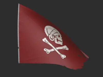 Pirage Flag - Henry Every Low-poly 3D model