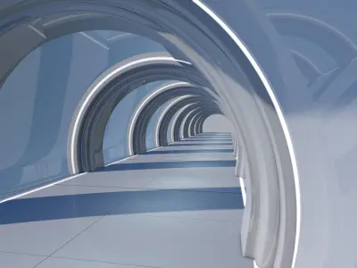 Futuristic Tunnel 3D model