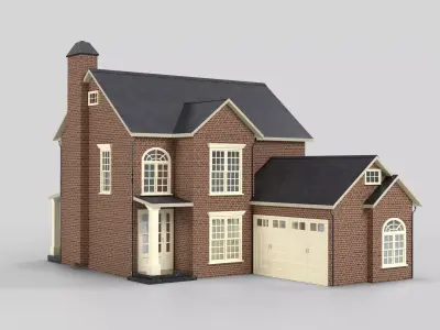 British House Design 18T4 Low-poly 3D model