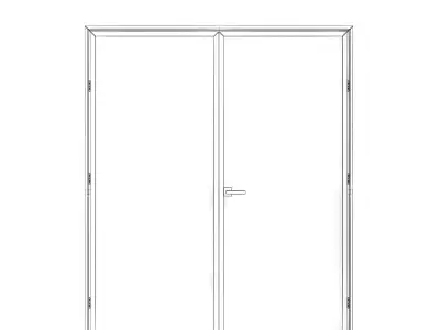 Double Glass Door 3D model